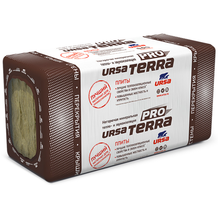 Утеплитель Урса Terra PRO 34 PN 100х610х1250
